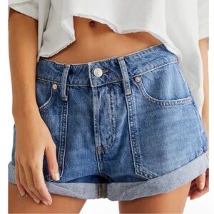 We The Free Blue Jean Shorts